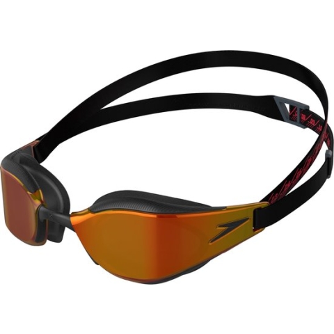 Speedo - Zwembril - Fastskin Hyper Elite Mirror - Zwart/Rood/Goud - Default Title