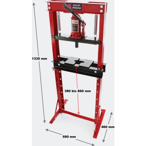 12 ton hydrolische werkplaatspers; 1200 kg Lager pers werkplaats drukpers druklagerpers lagerpers - Multistrobe