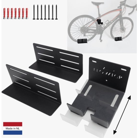 Flowter® Trapper Hanger - fiets ophangsysteem aan het pedaal - fiets ophangbeugel - universele fiets muurbeugel - Fietsbeugel
