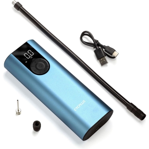 Cycplus-A8-accupomp blauw oplaadbare luchtcompressor elektrische fietspomp - accu- fietspomp