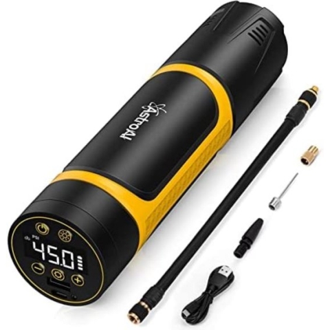 Elektrische luchtpomp - 150 psi - Draagbare Fietspomp met 4500 mAh Batterij - LEDlicht - Luchtcompressor, bandenpomp voor e-bike, fiets, auto, motorfiets, basketbal, e-scooter als powerbank