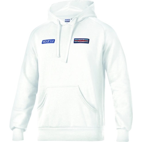 Sparco Martini Racing Hoodie Big Stripes - gemaakt in Italië - Wit - Maat XXL