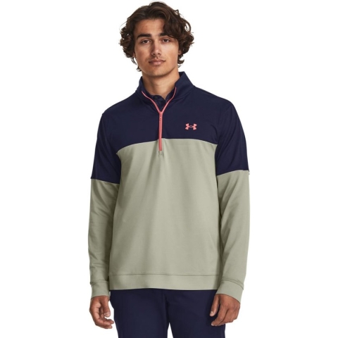 Under Armour Golf Storm Midlayer Halve Rits Sweatshirt Groen,Blauw L Vrouw
