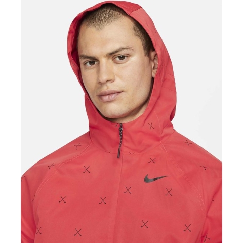 Nike Golf Repel NGC MEN Anorak Club Bone Red - Golfjas Voor Heren - Rood - S