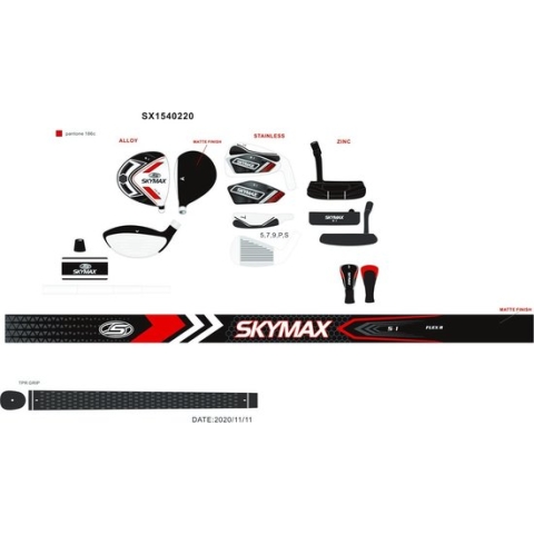 Skymax S1 Complete Heren Golfset Rechtshandig met Graphite Shafts + 1 Inch
