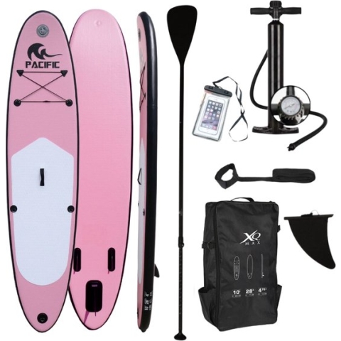 Pacific Special Edition Sup Board met GRATIS Waterproof telefoonhoesje - Extra Stevig - 305 cm - 7 Delig - Roze - Tot 100 kg - Opblaasbaar