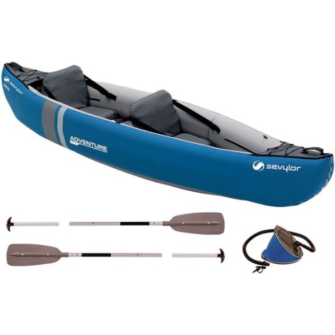 Sevylor Adventure Kit Kano - Opblaasbaar - 2-Persoons - Inclusief Peddels