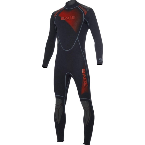 Bare 3/2mm Full - Wetsuit - Heren - M/L - Zwart/Rood
