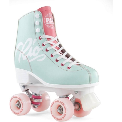 Rio Roller - Script - rolschaatsen, teal/coral, maat 37