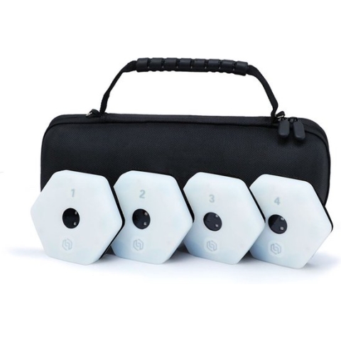 Reaction lights Reaction X Reactielampen Pro-versie - 4 stuks incl. USB oplaadkabel + Hardcase + extra ophang accessoires - training reactiesnelheid & behendigheid - geheugentraining - Alternatief Blazepod