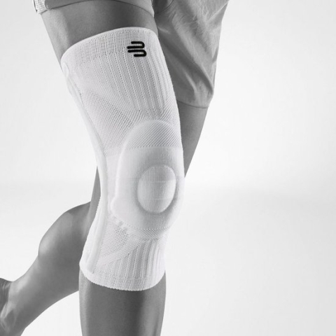 Bauerfeind Sports Knee Support, All-White, M - 1 Stuk