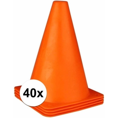 Oranje pionnen 19 cm 40 stuks - voetbal training pionnen