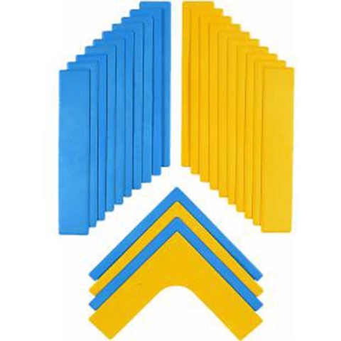 Veld Vloer Markering Zaal 24-delig Geel Blauw