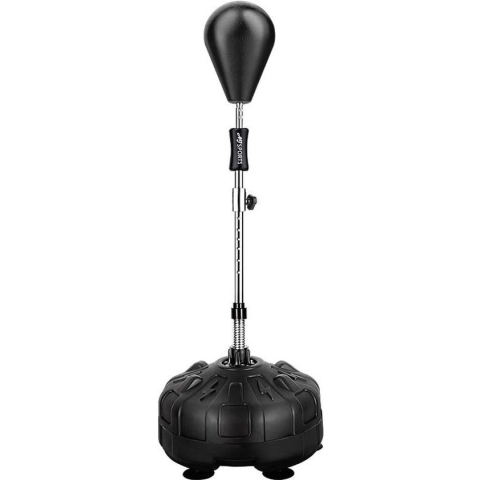 AJ-Sports Boksbal Staand op voet - Bokszak - Boksen - Reflex trainer voor beginners - Bokstrainer - Verstelbaar in Hoogte 120-160cm - Voor Binnen en Buiten - Boksbal op Standaard - Reflexbal - Zwart