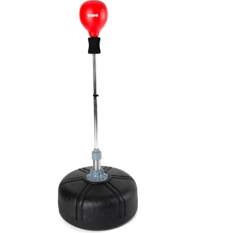 Taurus Staande Boksbal Rood Professional – Bokszak - Boksbal - In hoogte verstelbaar – Coördinatietraining  – tot 160cm hoog – Bokspaal – Staande bokszak – Volwassen en kinderen – Stevig – Vulbare voet – Vrijstaand – Makkelijk verplaatsbaar