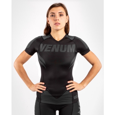 Venum ONE FC IMPACT Rashguard S/S Dames Zwart Zwart maat L