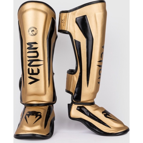 VENUM ELITE - SCHEENBESCHERMERS -STANDUP SHIN GUARDS - GOLD/BLACK -M
