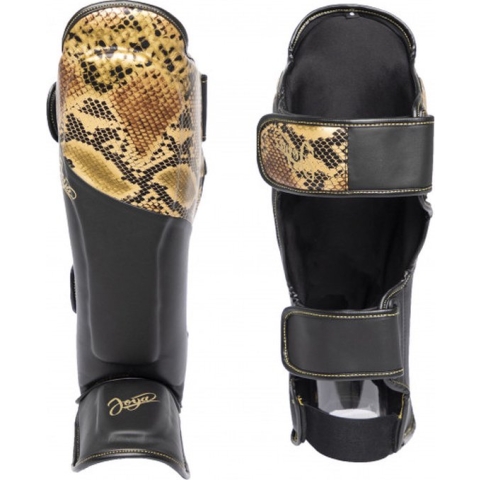 Joya Snake Scheenbeschermers - Skintex - Zwart / Goud - L