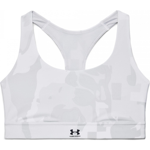 Under Armour Isochill Team Sport Bh- Middel Ondersteuning - Camouflage - Wit/ Grijs - Maat XS