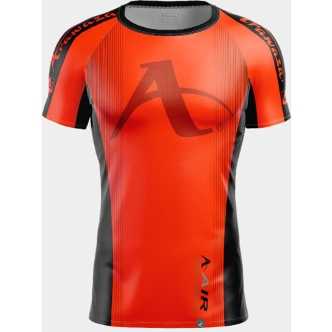 T-shirt Arawaza | dry-fit | oranje-zwart (Maat: L)
