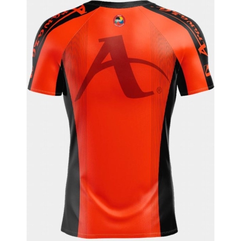 T-shirt Arawaza | dry-fit | oranje-zwart (Maat: M)