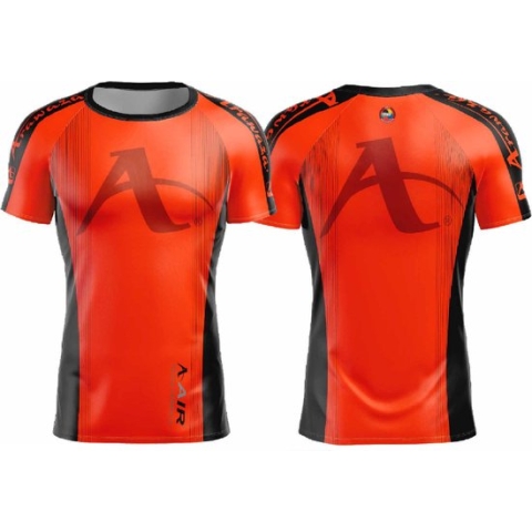 T-shirt Arawaza | dry-fit | oranje-zwart (Maat: S)