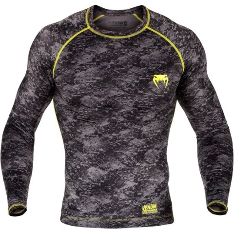 Venum Tramo Rashguard L/S Zwart Geel maat S