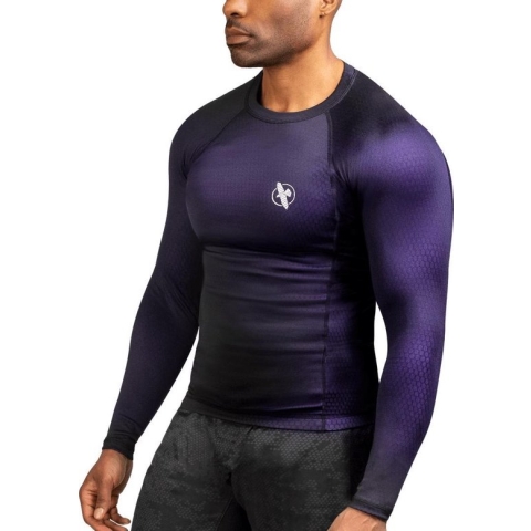 Hayabusa Fusion Rashguard - Zwart / Paars - maat XL