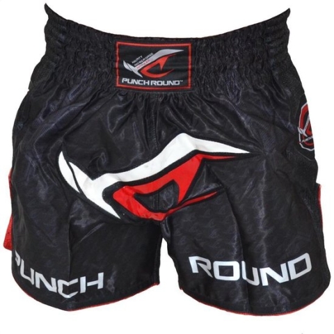 Punch Round NoFear Muay Thai Kickboks Broek Zwart Rood S = Jeans Maat 30