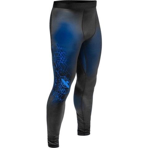 Hayabusa Geo Jiu Jitsu Spats Tights BJJ - Zwart / Blauw - maat M - Jeans Maat 32