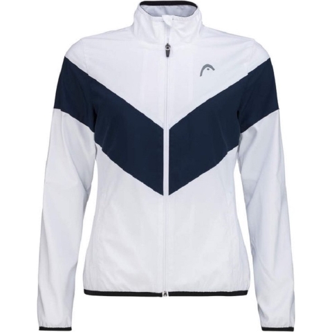 HEAD Club 22 Jacket Sportjas Dames Wit Blauw - Maat S