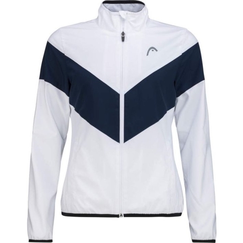 HEAD Club 22 Jacket Sportjas Dames Wit Blauw - Maat XL