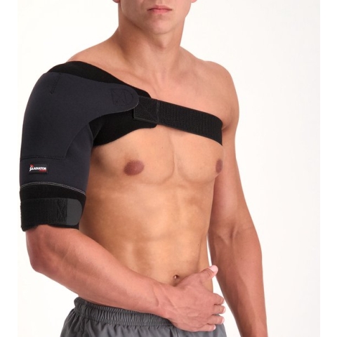 Gladiator Sports Premium Lichtgewicht Schouderbrace - Schoudersteun - Schouderbandage - Verstelbaar - Unisex - Zwart - M