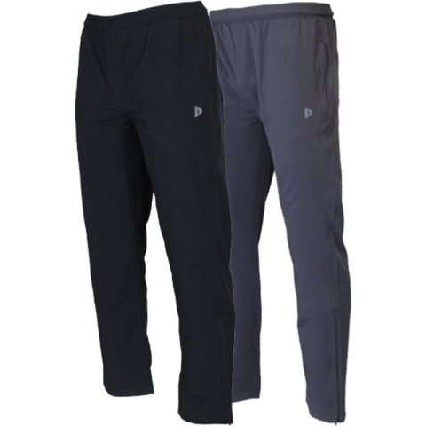 2-Pack Donnay 2-way stretch trainingsbroek - Sportbroek - Alex - Heren - Maat 3XL - Zwart & Donker grijs