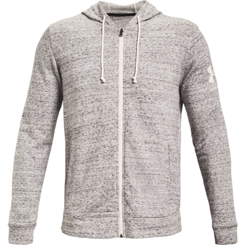 Men's Sports Jacket Under Armour RIVAL TERRY FZ Light grey