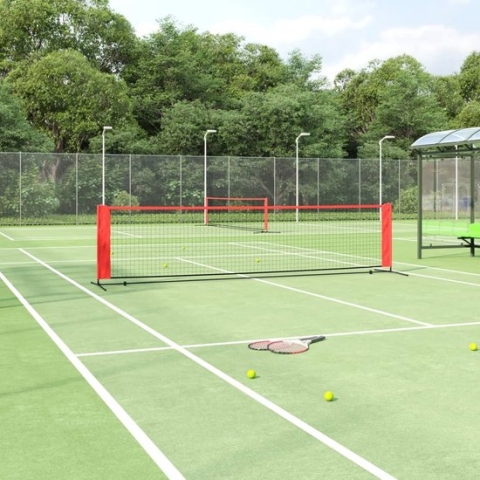 vidaXL-Tennisnet-400x100x87-cm-polyester-zwart-en-rood