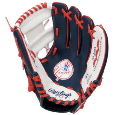 Rawlings MLB Logo Honkbal Handschoen - Kinderen - NY Yankees - 10 inch