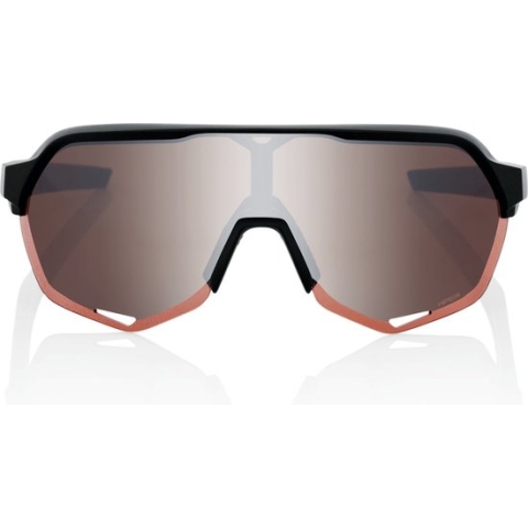 100% S2 - Soft Tact Black - HiPER Crimson Silver Mirror Lens