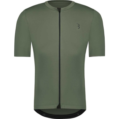 BBB Cycling Essence Fietsshirt Heren - Korte Mouwen - Allround Wielershirt - Fietskleding Heren - Olijf Groen - Maat L - BBW-408