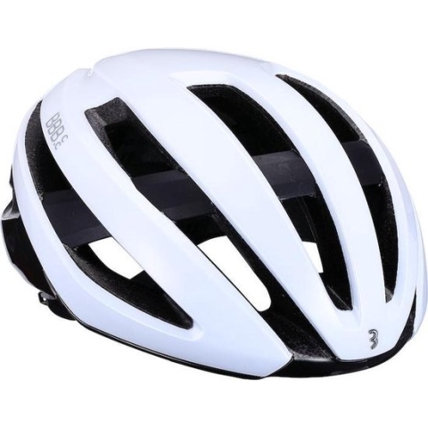 BBB Cycling Maestro Fietshelm - Verstelbaar - Sporthelm Volwassenen - Racefiets - Glossy Wit - Maat L - BHE-09