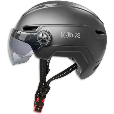 Lynx Speed Pedelec Helm met Visier - Zwart - Visor Pro Fietshelm Medium