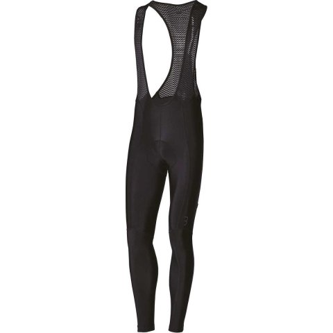 BBB Cycling Quadra Lange Fietsbroek Heren met Zeem en Bretels - Thermo Wielrenbroek - Fiets Broek - Zwart - Maat L - BBW-184