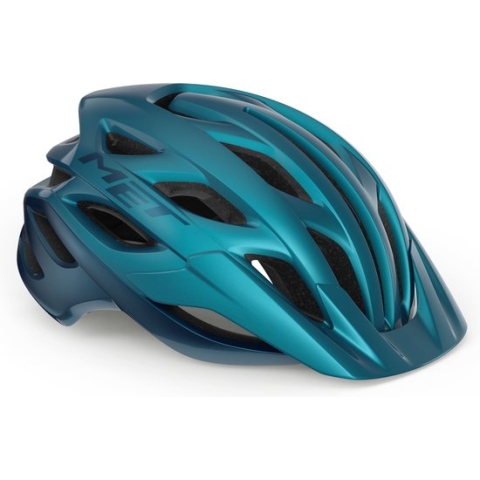 MET Veleno Fietshelm - Maat L - Teal Blue Metallic Glossy