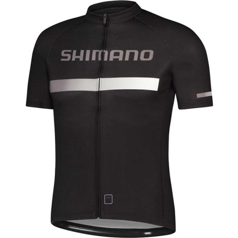 Shimano Logo Jersey Met Korte Mouwen Zwart S Man