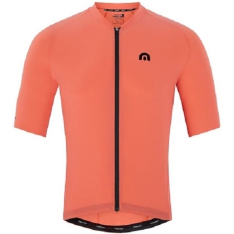 Megmeister Woven Jersey Hot Coral - Fietsshirt korte mouwen Koraal Heren