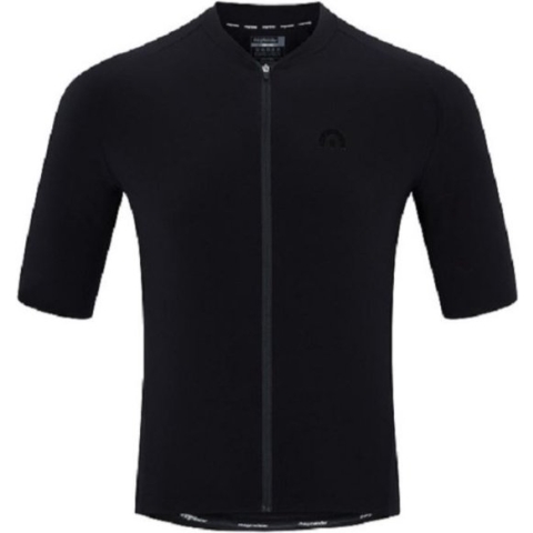 Megmeister Woven Jersey Women Plain Black - Fietsshirt korte mouwen Zwart Dames-M