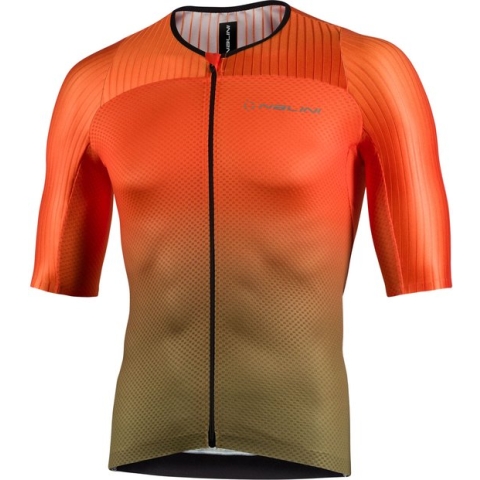 Nalini Fietsshirt Korte Mouwen Heren Oranje Grijs - NEW ERGO FIT J ORANGE GREY - XL