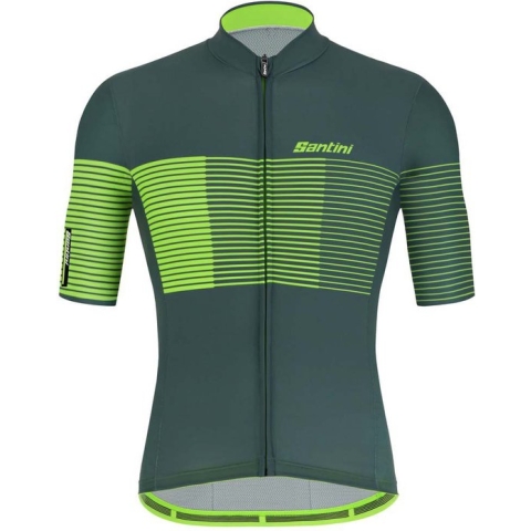 Santini Fietsshirt Korte mouwen Groen Heren - Tono Freccia S/S Jersey Military Green - M