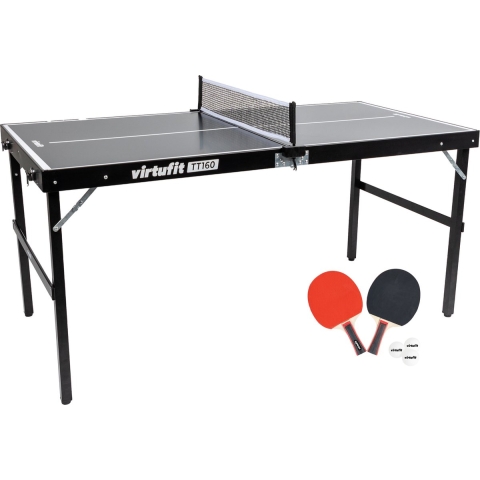 VirtuFit - Mini Tafeltennistafel TT160 - Pingpongtafel - Met 2 Tafeltennis Batjes en 3 Pingpong Ballen