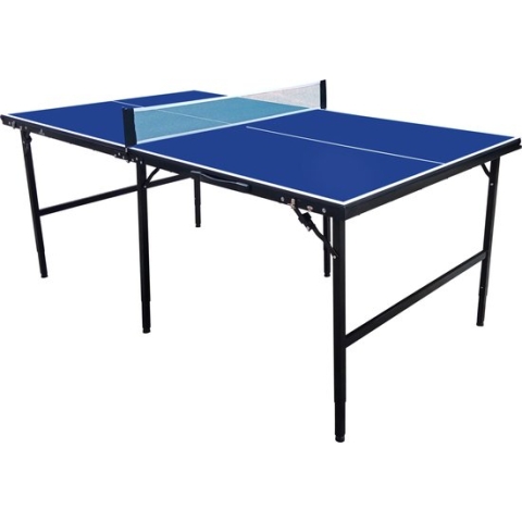 Cougar Tafeltennistafel Midi 1800 draagbaar Blauw - Pingpongtafel voor binnen – Inklapbaar – Incl. net - batjes en ballen